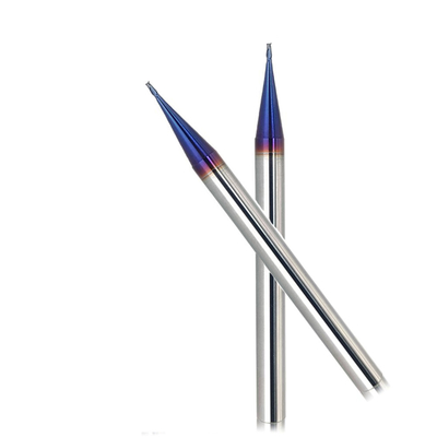Mikro frezy z węglika wolframu 0,4 mm 2 ostrza Hrc55