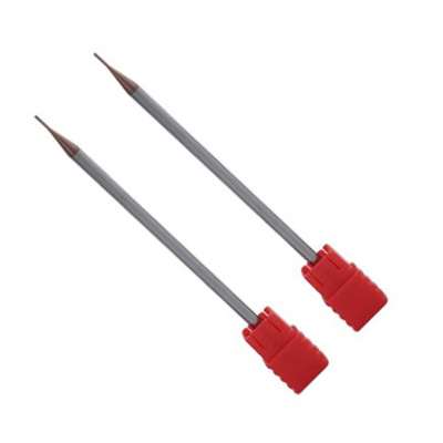 Solidne frezy trzpieniowe z długim trzpieniem 2 mm z powłoką nano do stali